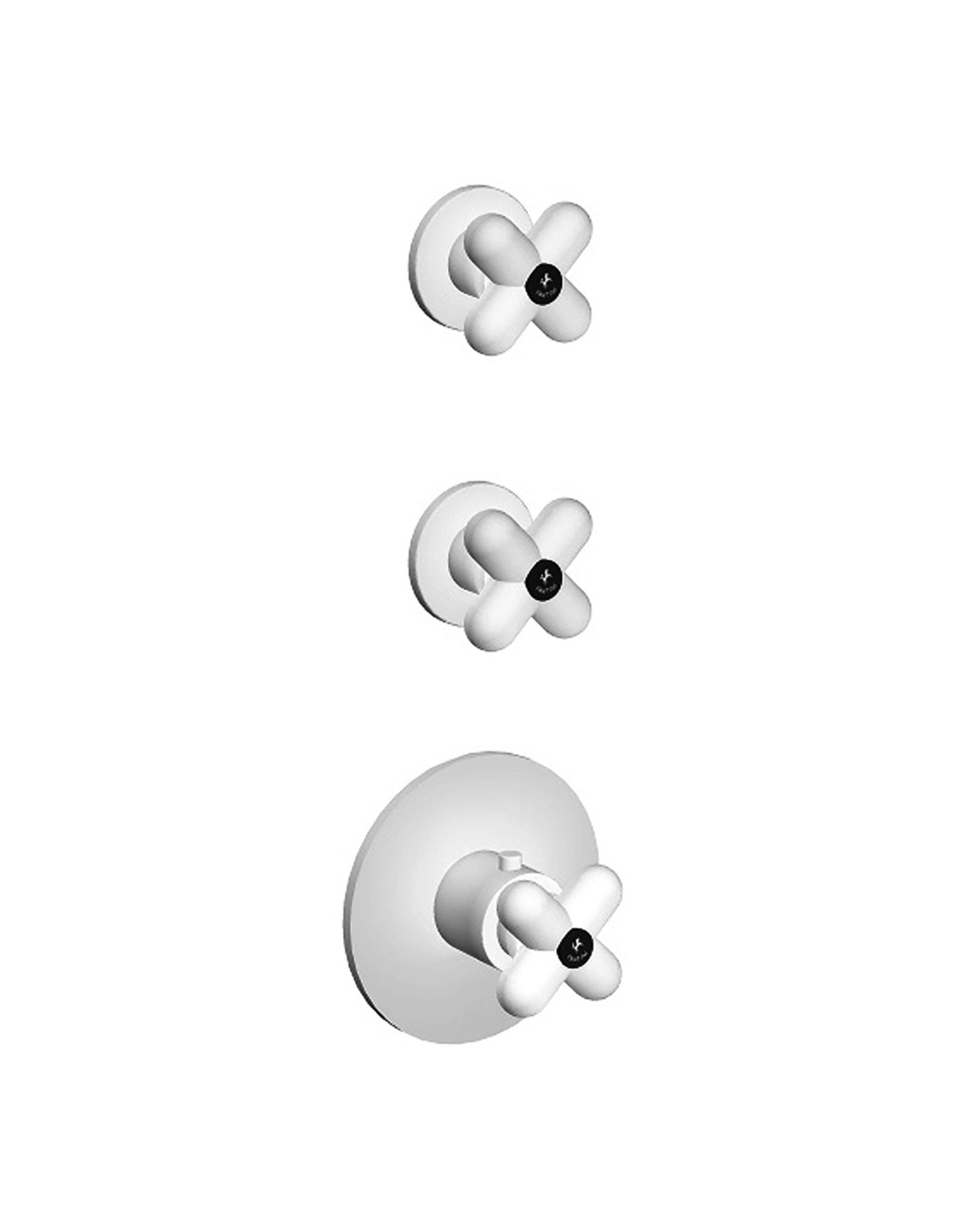 I BALOCCHI MISCELATORE TERMOSTATICO DOCCIA INCASSO 3/4" BIANCO OPACO