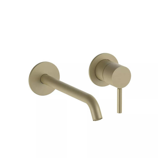 Miscelatore Lavabo Da Parete Matt British Gold Pvd