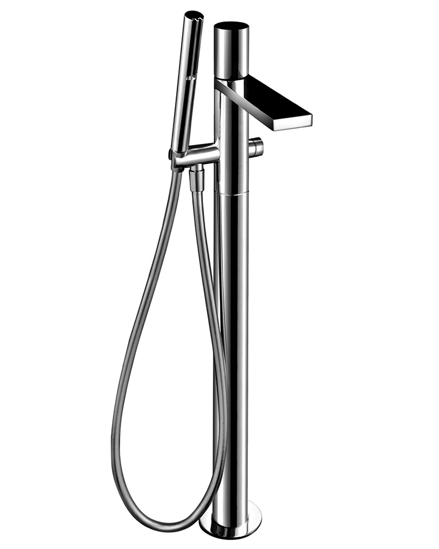 MILANO MISCELATORE VASCA DA PAVIMENTO MATT GUN METAL PVD