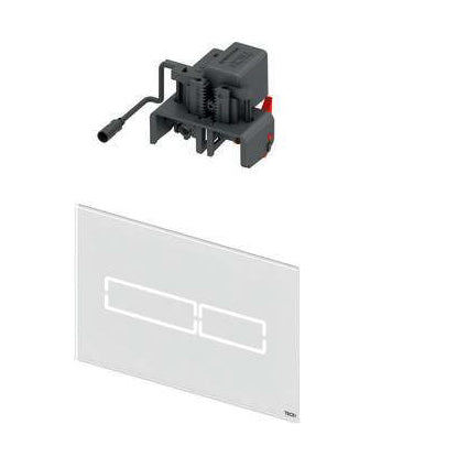 Tecelux Mini Placca Wc Elettr 2t cristallo Bianco