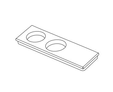 PORTA BICCHIERE O DISPENCER IN LIVINGTEC CON 2 FORI BIANCO