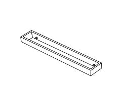 PORTA ASCIUGAMANI RETTANGOLARE NERO MATT