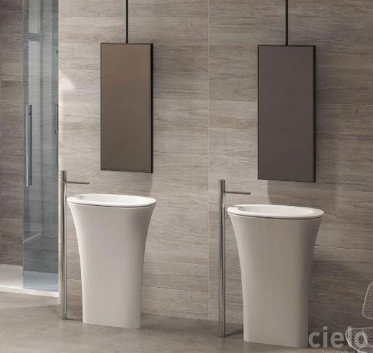 KARIM COLONNA AMEDEO PER LAVABO OVALE  CEMENTO