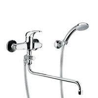 Miscelatore Lavello Con Dev canna Duplex Apollo Cromo