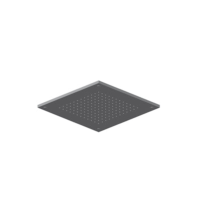 BOXER SOFFIONE QUADRATO 40X40 CM IN ACCIAIO NERO OPACO