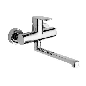 MISCELATORE LAVELLO MURO CANNA PIATTA CANDY CROMO