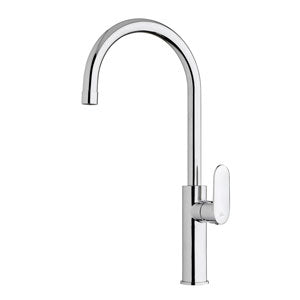 MISCELATORE LAVELLO MOD.ALTO CANNA D.22 TUBO OMBRELLO CANDY CROMO