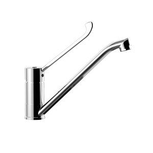 MISCELATORE MONOFORO LAVELLO CANNA TUBO CON LEVA CLINICA CANDY CROMO