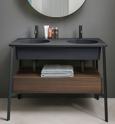 I CATINI CASSETTO IN ESSENZA PER CATINO DOPPIO ROVERE SBIANCATO