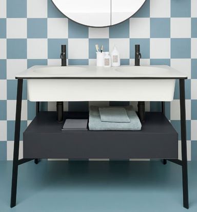 I CATINI CASSETTO LACCATO PER CATINO DOPPIO BASALTO