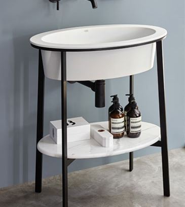 I CATINI LAVABO PER CATINO OVALE 70 MONOFORO/3 FORI POLVERE