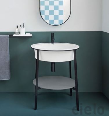 I CATINI LAVABO 50 PER CATINO TONDO BASALTO