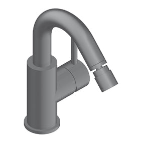 CANALI MISCELATORE BIDET CON SCARICO NERO OPACO