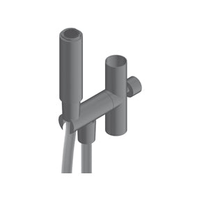 CANALI MODULO DEVIATORE CON SUPPORTO, FLESSIBILE PVC GRIGIO E DOCCETTA BENESSERE IN ABS CROMO