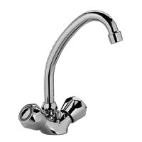 GRUPPO MONOFORO LAVELLO SCARICO AUTOMATICO 1" DANUBIO CROMO