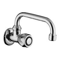 RUBINETTO SNODO 1/2' CON R 'U' CON ROOSONE DANUBIO CROMO