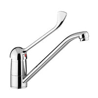 MISCELATORE LAVELLO MONOFORO CON TUBO LEVA CLINICA DUEMILA CROMO