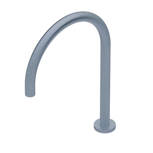 DIAMETRO35 INOX CANNA CIGNO GIREVOLE 360° DA PIANO PER LAVABO - H=350MM - SUPPORTO E KIT DI FISSAGGIO