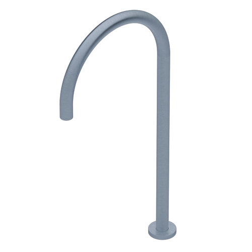 DIAMETRO35 INOX CANNA CIGNO GIREVOLE 360° DA PIANO PER LAVABO - H=500MM - SUPPORTO E KIT DI FISSAGGIO