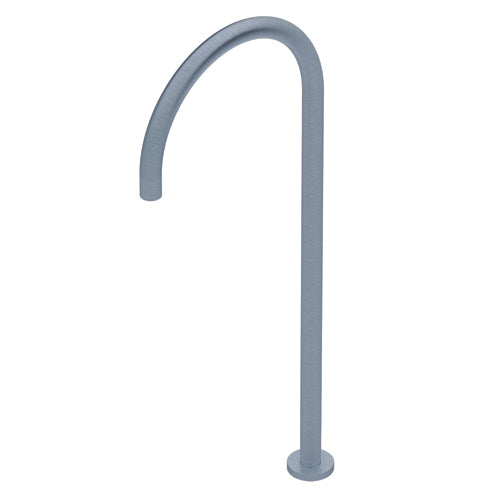 DIAMETRO35 INOX CANNA CIGNO GIREVOLE 360° DA PIANO PER LAVABO - H=600MM - SUPPORTO E KIT DI FISSAGGIO