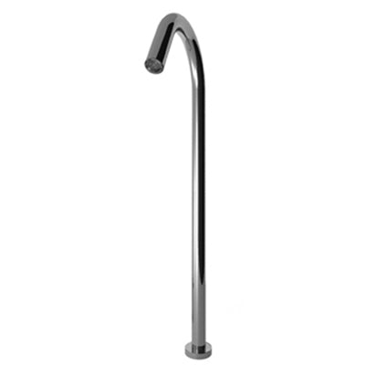 DIAMETRO35 CANNA TONDA GIREVOLE 360° DA PIANO PER LAVABO BRUSHED BLACK CHROME - CANNA TONDA GIREVOLE 360° - H=500MM - SUPPORTO E KIT DI FISSAGGIO - PER DIAMETRO35- 0125H2
