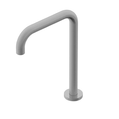 DIAMETRO35 INOX CANNA QUADRA GIREVOLE 360° DA PIANO PER LAVABO - H=320MM - SUPPORTO E KIT DI FISSAGGIO