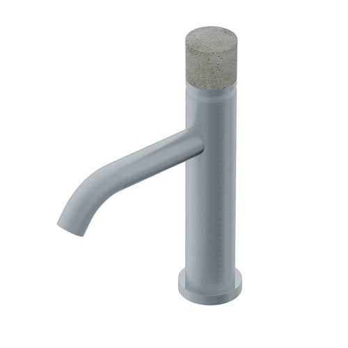 DIAMETRO35 INOX CONCRETE MISCELATORE MONOCOMANDO PER LAVABO - COMANDO SENZA LEVA