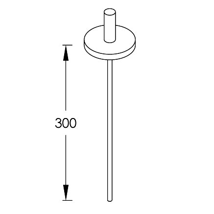 COMPLEMENTI BAGNO COMANDO SOPRAPIANO E ASTA PER SCARICO SALTERELLO BLACK CHROME 