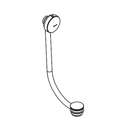 COMPLEMENTI BAGNO COLONNA DI SCARICO PER VASCA CON EROGAZIONE DAL TROPPO PIENO SPAZZOLATO 