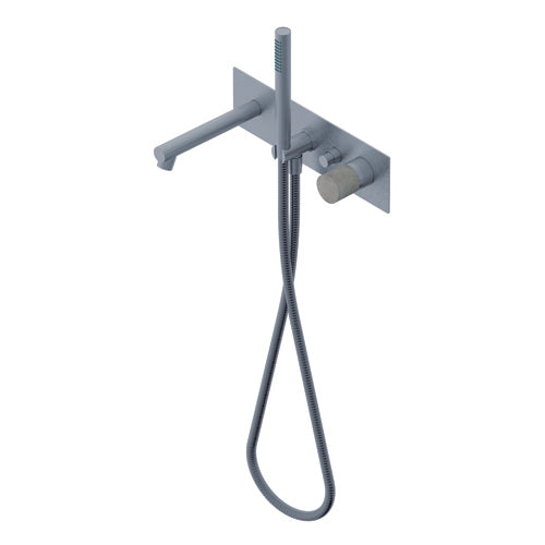 DIAMETRO35 INOX CONCRETE PARTI ESTERNE PER MISCELATORE MONOCOMANDO AD INCASSO PER VASCA - PER DIAMETRO35_INOX_CONCRETE- 0438D