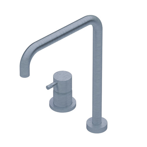 Miscelatore Monocomando Due Fori Per Lavello Cucina Canna Quadra Girevole 360 H 320mm