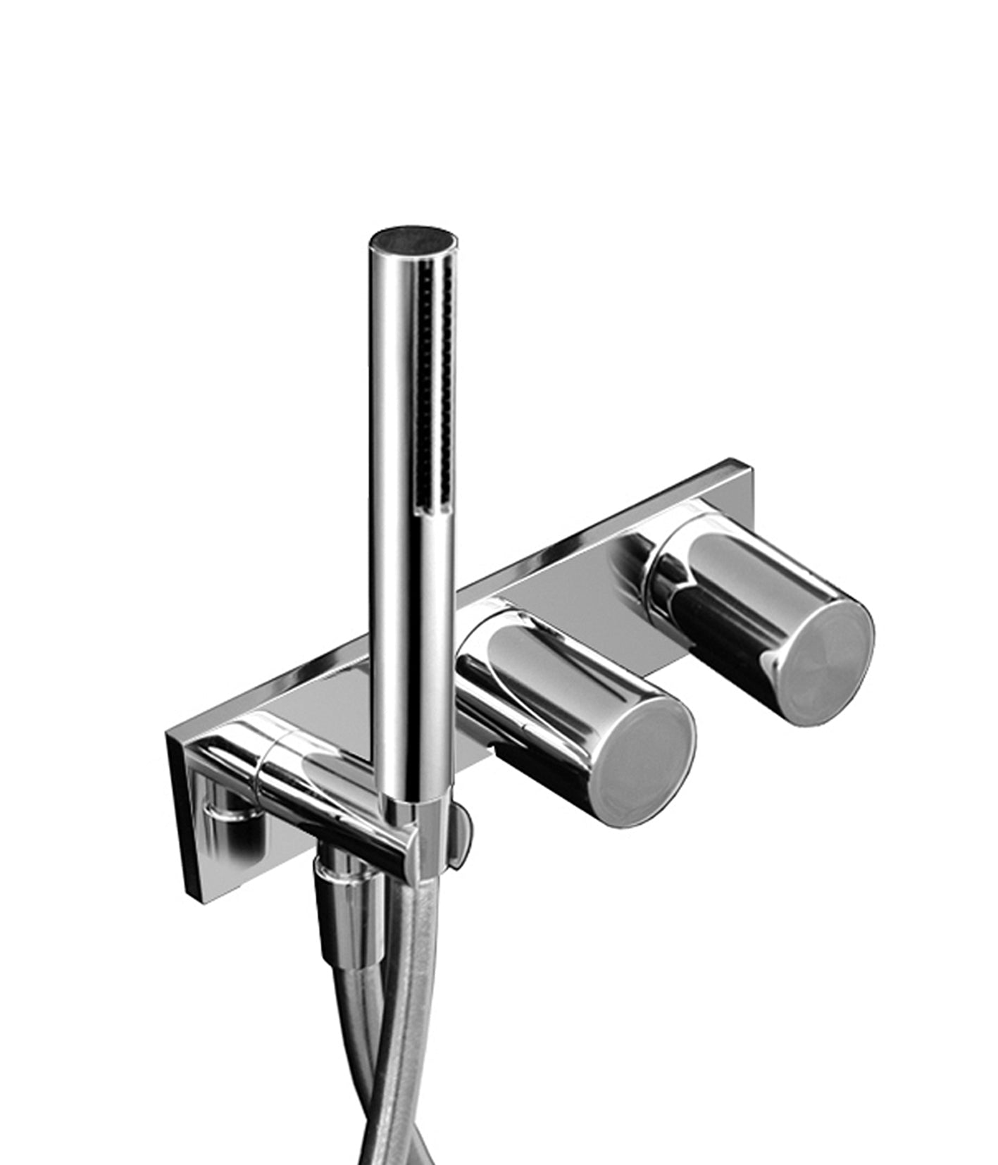 MILANO MISCELATORE DOCCIA INCASSO MATT GUN METAL PVD