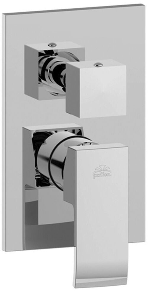 MISCELATORE INCASSO CON DEVIATORE CON 2 USCITE PIASTRA METALLO EFFE