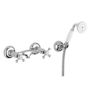 GRUPPO LAVELLO 3/4' RIDUZ. 1/2' CON DUPLEX BELINDA CROMO + GOLD FINISH