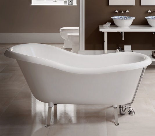 Evergreen 171 Vasca Bianca Con Piedi Cromo