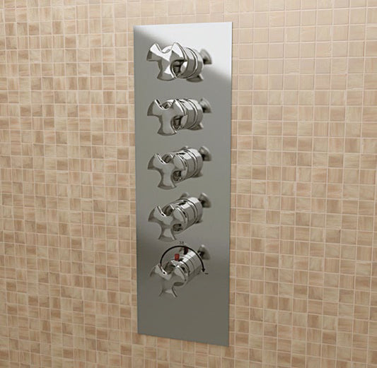 Evergreen Miscelatore Doccia 4 Vie Oro