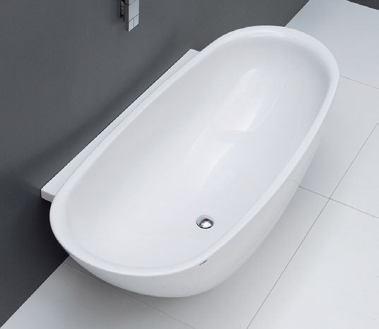 Io Vasca Con Fascia Per Appoggio A Parete Cm 165 Pietraluce Latte