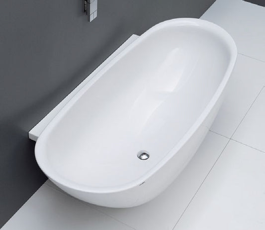 Io Vasca Con Fascia Per Appoggio A Parete Cm 165 Pietraluce Bianco