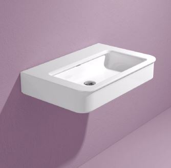 Madre Lavabo 75 Appoggio Sospeso Bianco