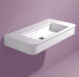 Madre Lavabo 95 Appoggio Sospeso Bianco