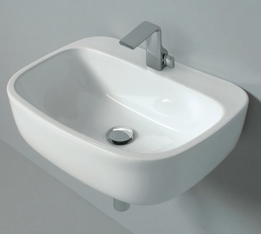 Mono Lavabo 54 Appoggio Sospeso Latte