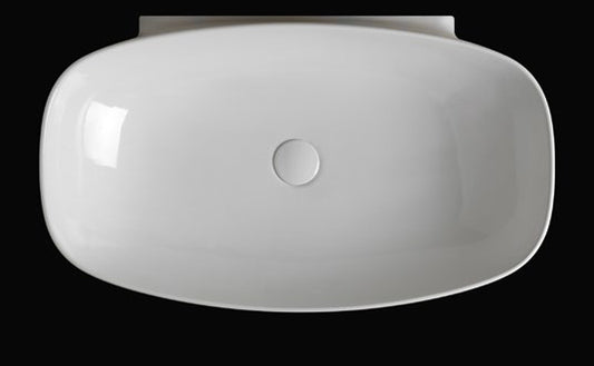 Lavabo 75 Nudaslim Da Appoggio Sospeso Bianco