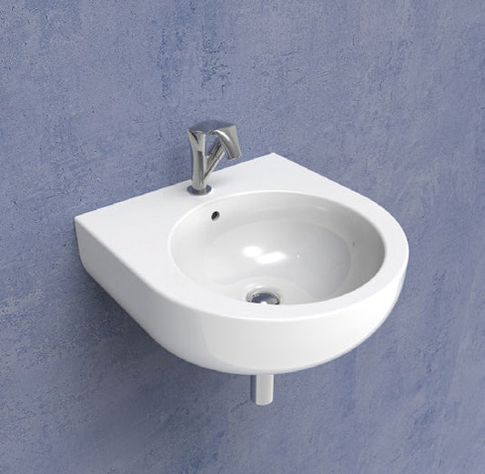 Pass Lavabo 50 Appoggio Sospeso Bianco