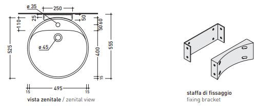 Staffa Fissaggio Per Twinset 52 Sospeso