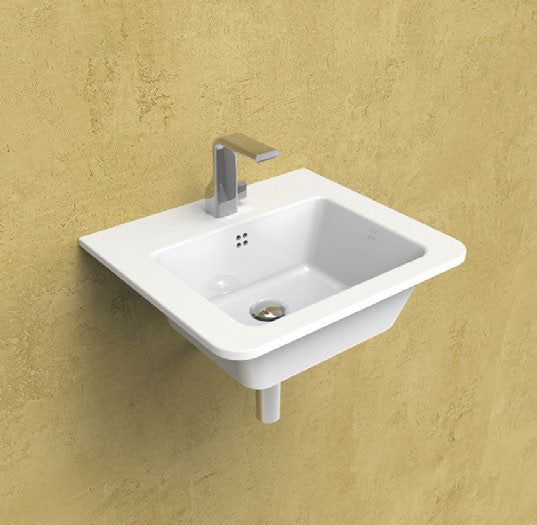 Lavabo Volo 52 Appoggio Sospeso Bianco