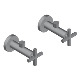 Fly Coppia Rubinetti Di Regolazione 1 2 X 3 8 10 Mm Cal Conica Nickel Spazzolato