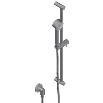 Fly Saliscendi In Abs flessibile Doppia Aggraffatura 150 Cm Doccetta In Abs Presa Acqua Nickel Spazzolato