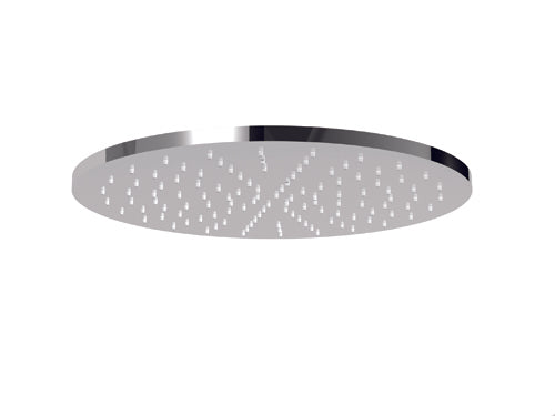 Almenoindue Soffione Doccia Orientabile In Acciaio Inox 400mm Anticalcare Getto Fisso