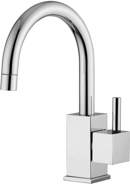 RUBINETTO CIGNO GIREVOLE LEVA ASTA LEVEL STEEL LOOKING