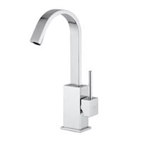 MISCELATORE LAVABO GIREVOLE T/C CON PIATTA LEVA ASTA LEVEL CROMO